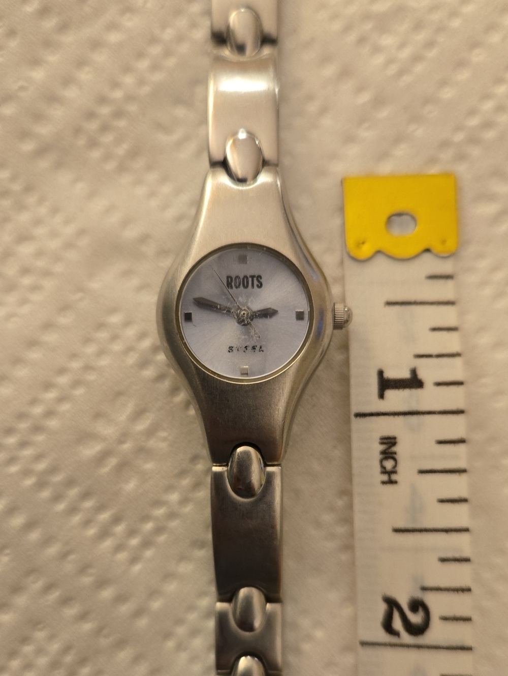 Roots Silver-Tone Women's Bracelet Watch with White Face